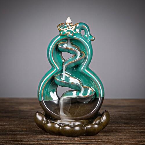 Incense Burner, Household Ceramic Incense Holder Aroma Stove Desktop Decor for Living Room Bedroom