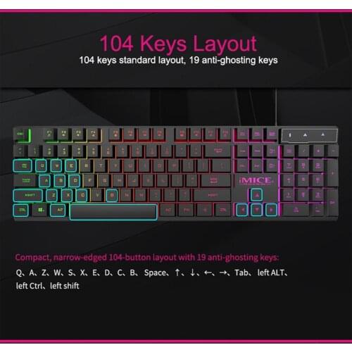 AK-600 Wired Gaming Keyboard Mechanical Backlit Keyboards USB Keyboard Computer Backlit Accurate USB Keyboard Liquid Diversion