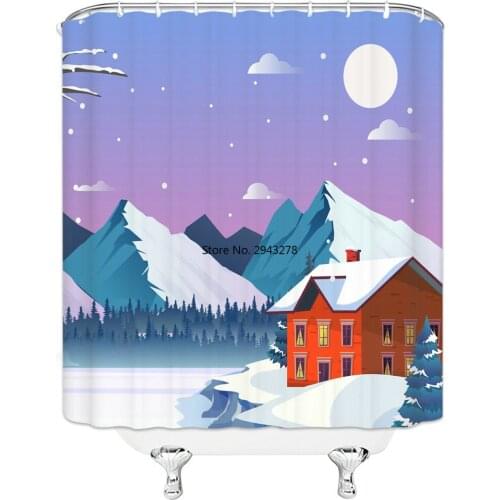 Fashion Design Cute Girl Riding Pink Bicycle Travel Hanging Shower Curtain Waterproof Mildew Polyester Fabric Home Bathroom