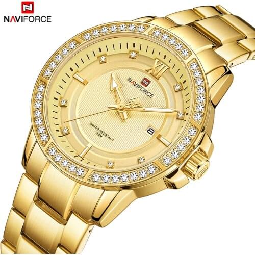 2021NAVIFORCE Men Luxury Gold Sport Watches Quartz Date Clock Watches Man Business& Military &Sport Water Ressistance Wristwatch