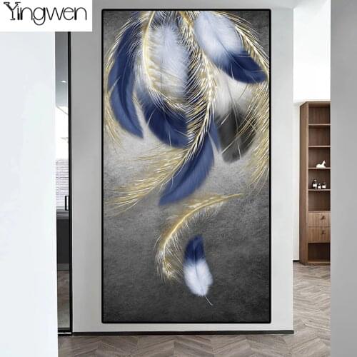 5D DIY Diamond Painting Set Abstract Feather Art Picture Mosaic Full Diamond Beads Embroidery Cross Stitch Kits NEW Home Decor