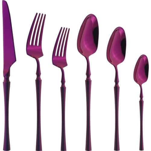 Luxury Knife Dessert Fork Tea Spoon Dinnerware Set 304 Stainless Steel Cutlery Set Mirror Tableware Kitchen Flatware Silverware