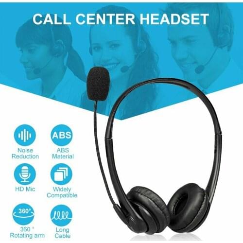 New USB Noise Cancelling Mic Headset High Quality Call Center Headset for Computer Calls Stereo Headset with Microphone