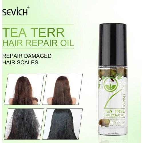 Sevich Nourishing Hair Growth Essence Tea Tree Hair Oil Repair Damage & Smoothing Natural Keratin Hair Scalp Treatment 30ml