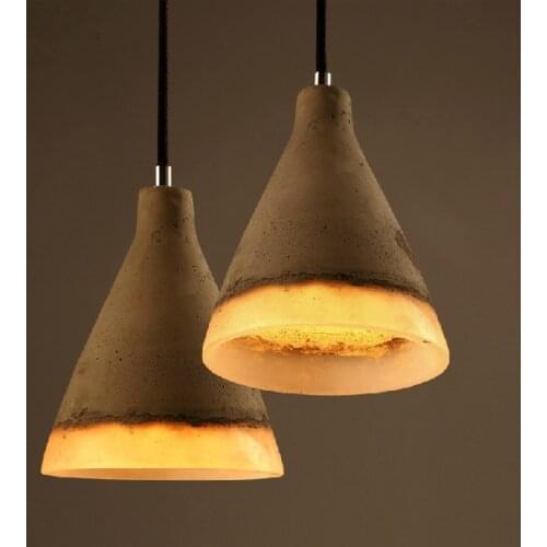 Modern Cement Resin Pendant Lamp kitchen dining bar pub Hanging Light interior art deco lighting
