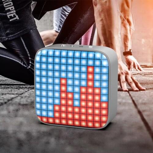 LED portable wireless bluetooth retro speaker RGB TWS mini card speaker supports OEM/ODMFM pixel BT version waterproof speaker