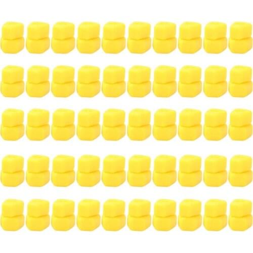 30/50pcs Artificial Dual Corn Shape Carp Fishing Lures Plastic Bait Fishing Tackles Practical And Durable Fishing Lures Supplies