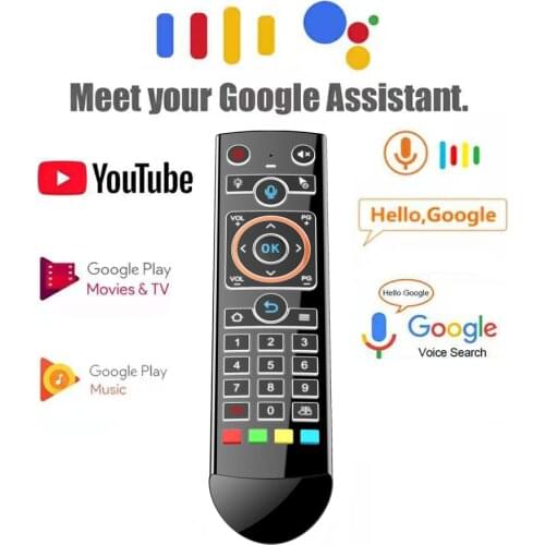 Q2 Backlit Gyro Wireless Fly Air Mouse 2.4g Smart Voice Remote Control For X96 Mini H96 Max X3 Pro Android Tv Box Vs G20S G21