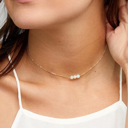 Sexy Elegant Simulated Pearl Choker Necklace for Women Simple Neck Chocker Colar Vintage Jewelry Necklaces Girls Gift YN1067