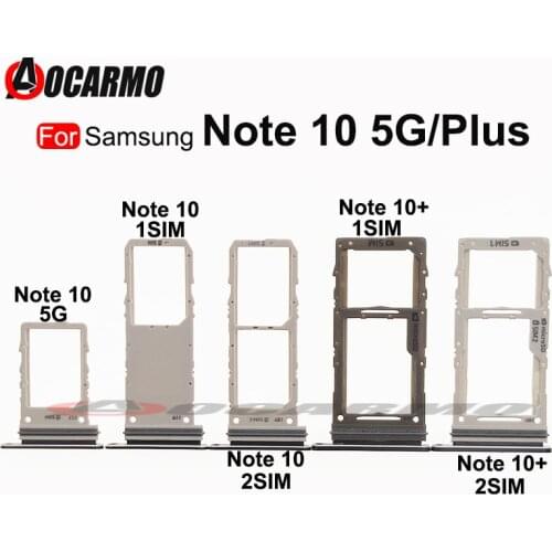Sim Card Socket Slot Tray Reader Holder Micro SD Adapter For Samsung Galaxy Note 10 Plus 5G 10+ N970 N975 SIM Tray Replacement