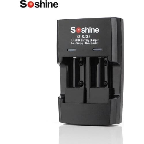 Soshine Li-FePO4 RCR 123 / CR2 Battery Intelligent Rapid Charger Rechargeable Battery Charger for 16340 15266 14250 Battery