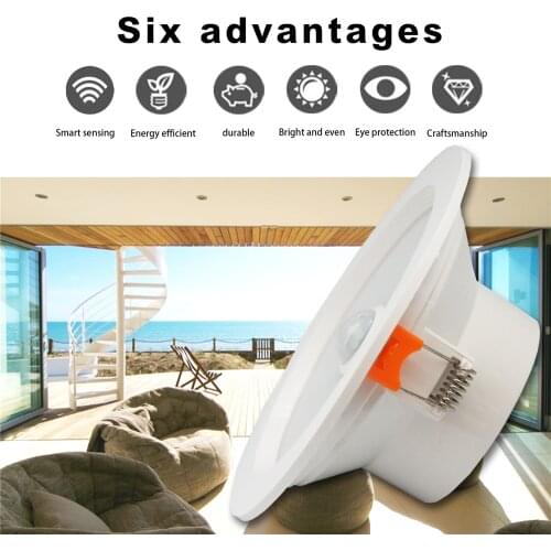 PIR Motion Sensor Spot LED Downlight Lamparas 3W 5W 7W 9W Smart Home LED Spot Light For Entrance Corridor Hallway Stair Depot