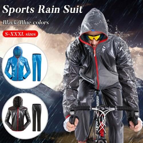 Reflective Rain jacket Set Men Women Breathable Waterproof Cycling jacket and pants Outdoor Camping Hiking Sun protection Coats