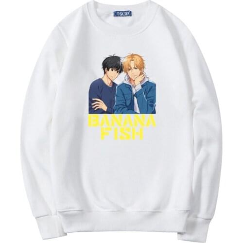 Anime Hoodie Women Spring Autumn BANANA FISH Print Unisex Hoodies Fashion Casual Comfortable Pullover Harajuku Warm Sweatshirt