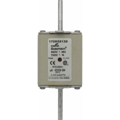 NH700A 170M5813D high speed square body fuse, 700V (UL), 690V (IEC), 700A, 200 kAIC