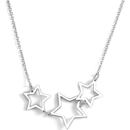 Star Choker for Women 316L Titanum Steel Women’s Pendant Necklaces Fashion Jewelry Couple Gifts