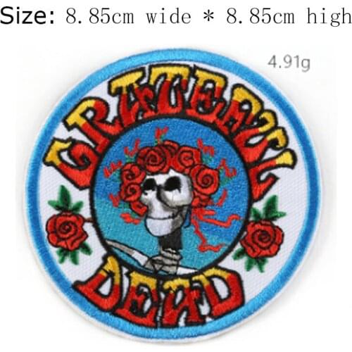 1pc skull dead embroidery patch Free shipping 8.85cm high iron on sew on for clothing/appliqué/rose head/shadowing/special texts