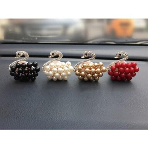 1pc pearl swan air outlet clip female car decoration fashion car accessories car interior aromatherapy fragrance clip