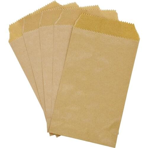 10pcs Kraft Paper bags Popcorn Food Safe Printed Birthday Party Supplies eco friendly kraft promotion Candy Gift bag 8X15cm