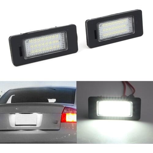2Pcs Auto Number License Plate Light 24SMD LED Lamp for Audi A1 8X&A3 8V&A4 S4 B8 A5 A6 A7 Q3 Q5 TT
