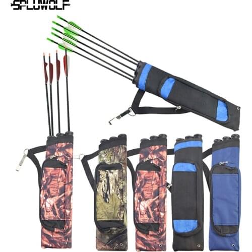 3-Tube Archery Compound or Recurve Bow and Arrow Quiver Holder Bag