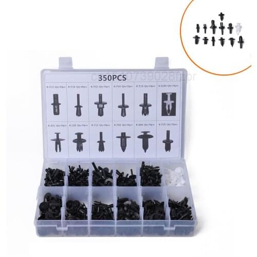 350 Multi Specification Boxed Nylon Plastic Snap Rivets for Automobile Bumper