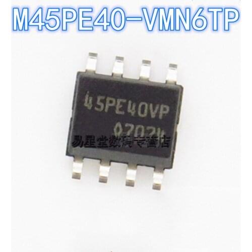 5PCS-50PCS 100% brand new original authentic M45PE40-VMN6TP SOP-8 M45PE40 SOP8 Code: 45PE40VP Microcontroller chip