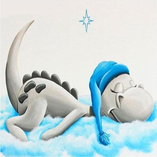 5D DIY Sleeping Dinosaurs Diamond Painting Cartoon Animal Full Drill Mosaic Embroidery Cross Stitch Home Decor Handmade Gift