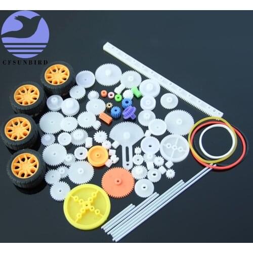 78 kinds Plastic Shaft Single Double Reduction Crown Worm Gears Wheel For RC Toys Car DIY Accessories For Scientific Experiment