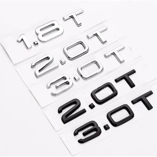 Trunk 1.8T 2.0T 3.0T TFSI V6T V8T Logo Letters Sticker For Audi Q5 Q6 Q7 R8 RS1 RS3 RS4 RS5 RS6 RS7 SQ5 TT TTS S3 Accessories