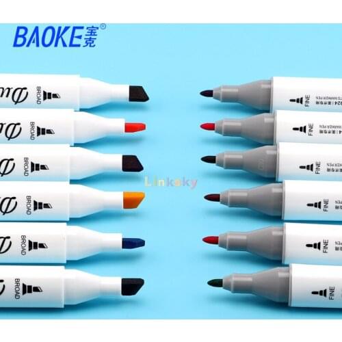 Baoke MP2913,Student Double headed Color Marker Set,12/18/24/36/48/60/80/120/168 Colors,Animation Design,student Painting Brush