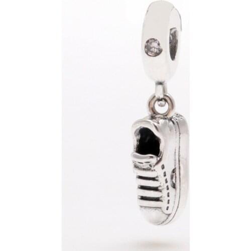 Bewill S925 Sterling Silver Sports Shoes Pendant Temperament Running Shoes Pendant Fit Original Charms Necklace