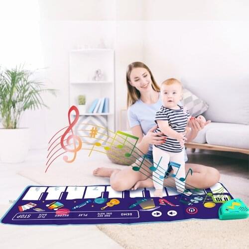 7 Types 100x36cm Baby Musical Play Mat Piano Instrument Toys & Animal Sound Infantil Early Education Learning Children Gifts