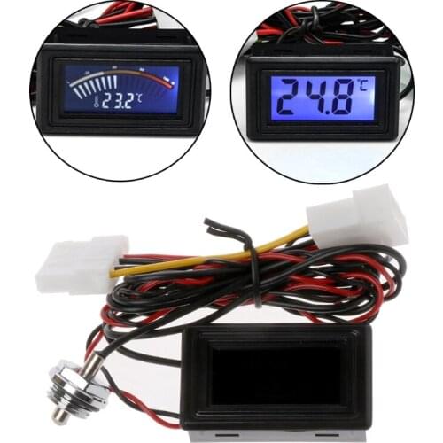 Display Temperature Detector With G1/4 Thread 4Pin Power Plug PC Water Cooling
