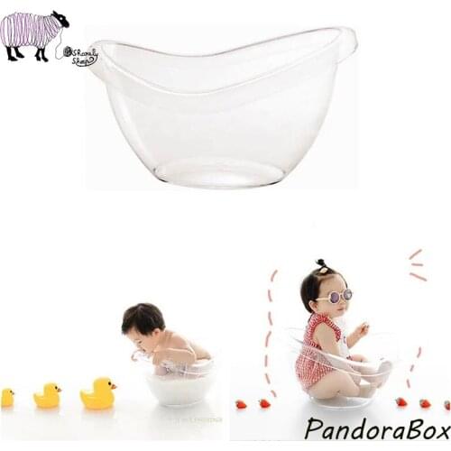 Newborn Baby Boys Girl Photo Shoot Bathtub Props Toddler Photography Plastic Shower Basket foto Shooting Accessories Kids Photos