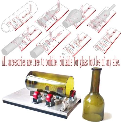 DIY Glass Bottle Cutter Adjustable Sizes Metal Glassbottle Cut Machine for Crafting Wine Bottles Household Decorations Cutting