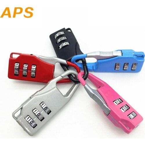 Colorful Password Lock Zinc Alloy Security Lock Suitcase Luggage Coded Lock Cupboard Cabinet Locker Padlock