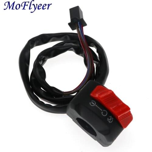 MoFlyeer Motorbike Handlebar Mount Push Button Start Kill ON OFF Headlight Fog Light Switch 12V Motorcycle Switches