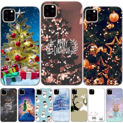 Merry Christmas Soft TPU Case For Funda iPhone 8 7 6 6S Plus 5 5S SE Happy New Year Cover For Capa iPhone 11 Pro X XS Max XR