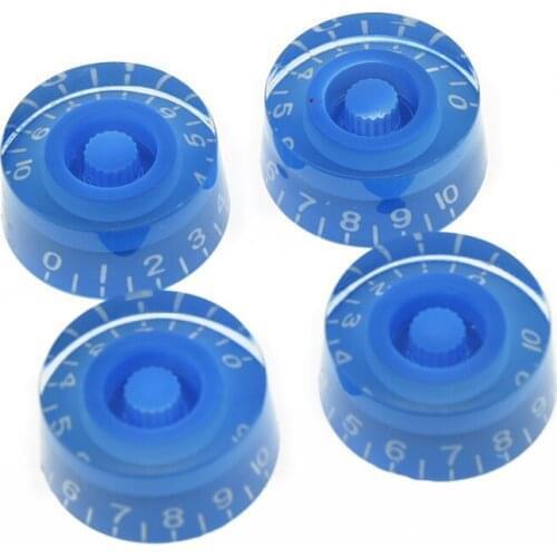 Set of 4 LP Guitar Speed Knobs Control Knobs Blue