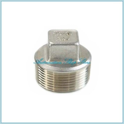 Stainless steel 304 1/4" 3/8" 1/2" 3/4" 1" 1-1/4' BSP Male Thread Pipe Fitting Square Head Plug SS304