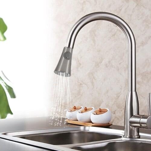 New Spray Head 1/2" Plastic Kitchen Sink Faucet Accessories Pull Down Steel Replacement Pull Out Spray Shower Head