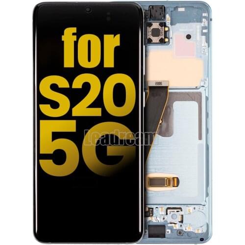 Original Perfect LCD Screen For Samsung Galaxy S20 5G G981 G981F G981W with Frame LCD Display assembly