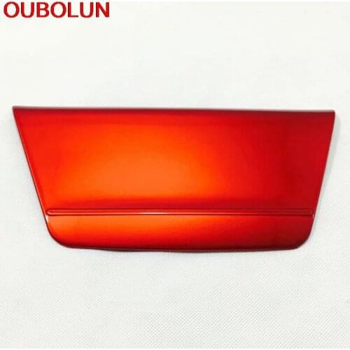 OUBOLUN For Honda Accord 10th 2018 Car Front Control Glasses Box Charge Cigarette Cover Trim Interior Accessories ABS Chrome Red