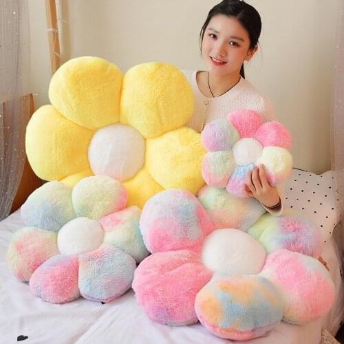 65cm Flower-Shaped Cushion Thick Plush Pillow pink Flower Plush Toy Indoor Outdoor Picnic Decoration Fidget Gift