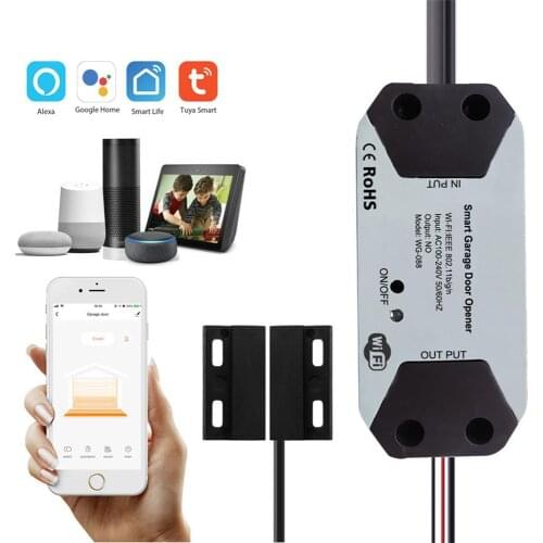 WiFi Garage Remote Control For Gate Tuya Smart Life Remotely Garage Door Opener Switch Timer Sensor Controller No Need Hub Home