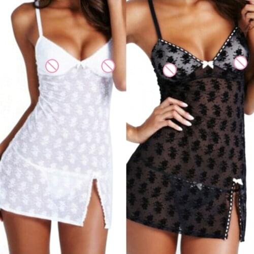 2pcs/set Women Erotic Dress black Sexy lingerie Sex Clothes Sexy Lingerie Sleepwear Hot Women Sleepwear Underwear