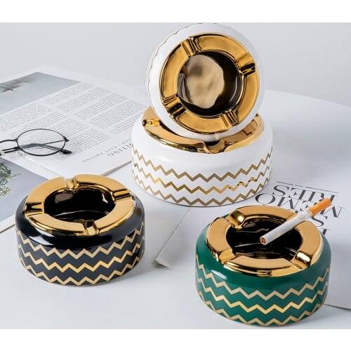 Nordic Home Decoration Ceramic Ashtray Furnishing Portable Fun Ashtray with Special Pattern Model Living Room Office Decor Gifts