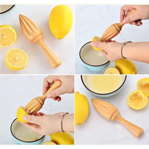 Creative Wooden Lemon Juice Squeezer Mini Hand Press Manual Juicer Fruit Orange Juice Extractor Food Processor Kitchen Tools