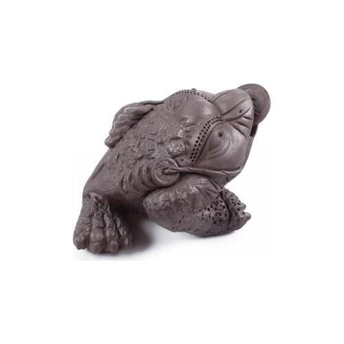 Special price purple clay golden toad Chinese tea pets boutique ornaments dahongpao tea accessories t53
